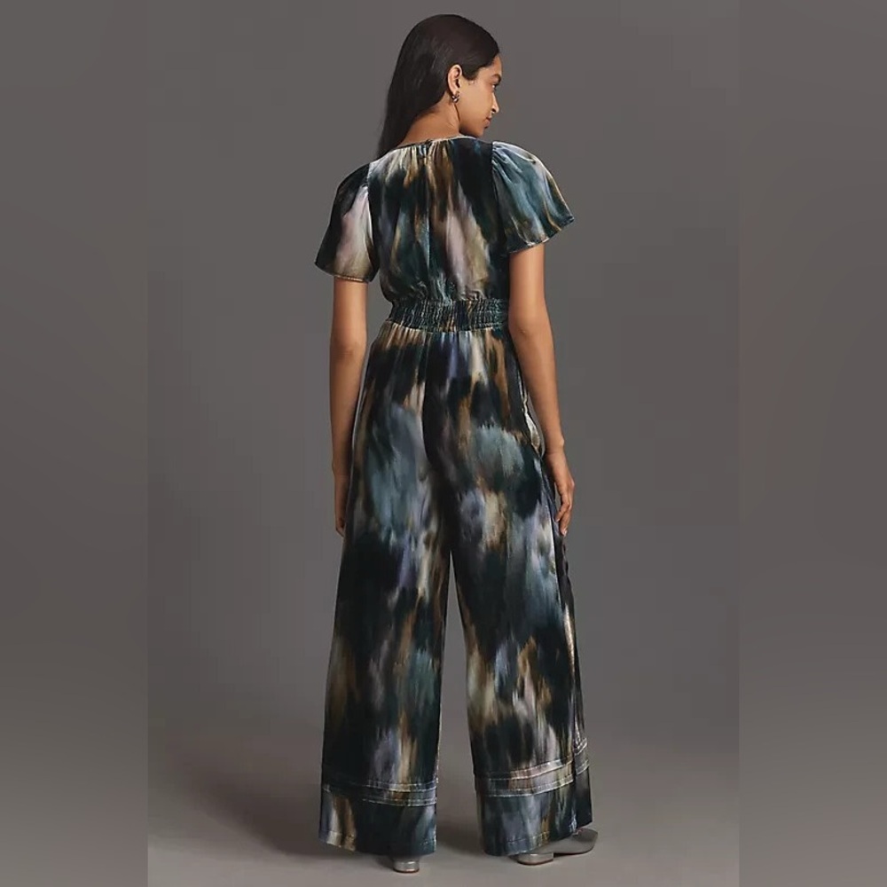 Anthropologie Tie-Dye Velvet Jumpsuit XL 14 16 - Picture 3 of 5